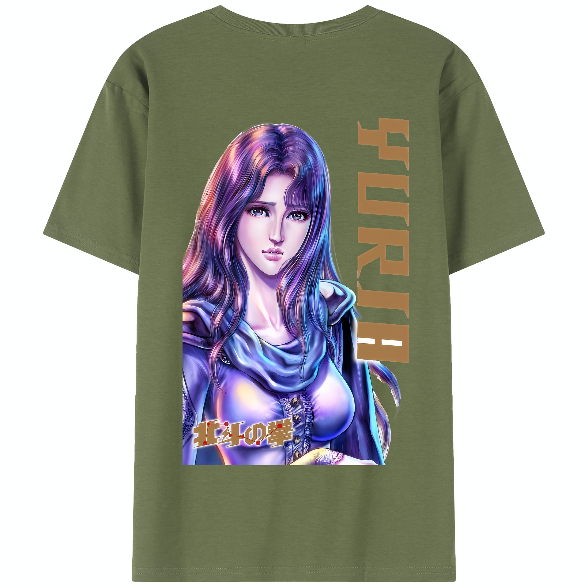 （画像用） 北斗の拳 Fist of the North Star 綿100％半袖Tシャツ（背面プリント）